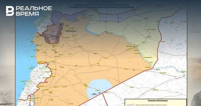 Минобороны опубликовало карту по соглашениям России и Турции о действиях в Сирии