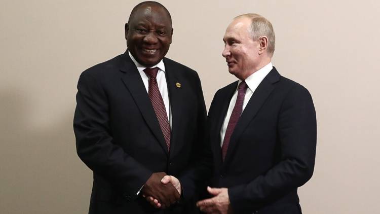 Путин заявил президенту ЮАР, что надеется на усиление сотрудничества