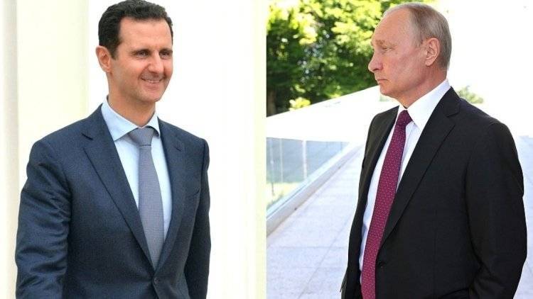 Путин рассказал Асаду о результате российско-турецких переговоров