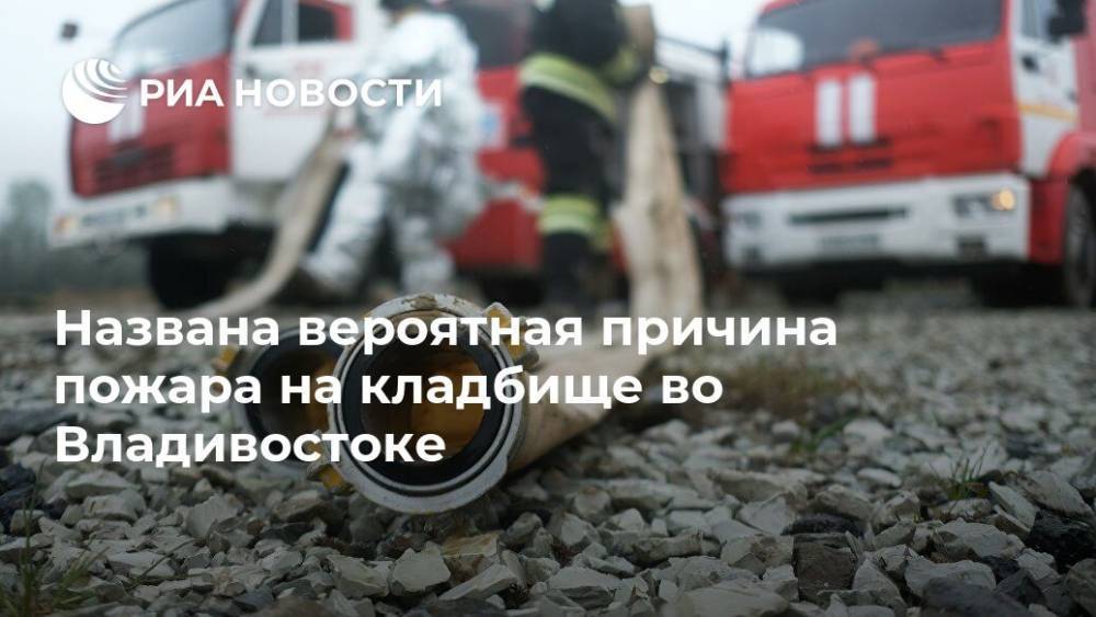 Названа вероятная причина пожара на кладбище во Владивостоке