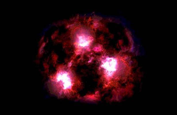 Космический «монстр»: обнаружена одна из первых гигантских галактик Вселенной