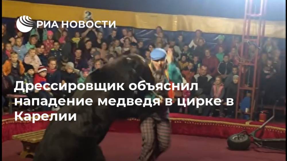 Дрессировщик объяснил нападение медведя в цирке в Карелии