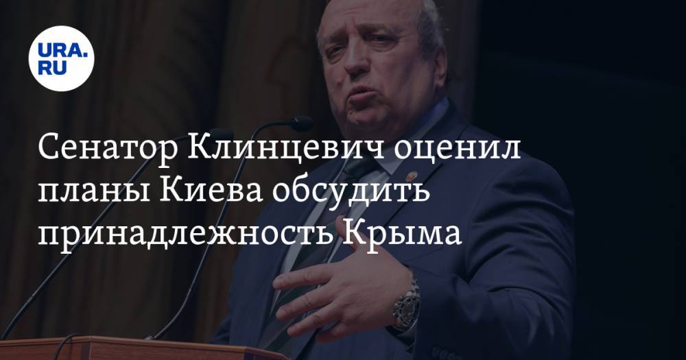 Сенатор Клинцевич оценил планы Киева обсудить принадлежность Крыма