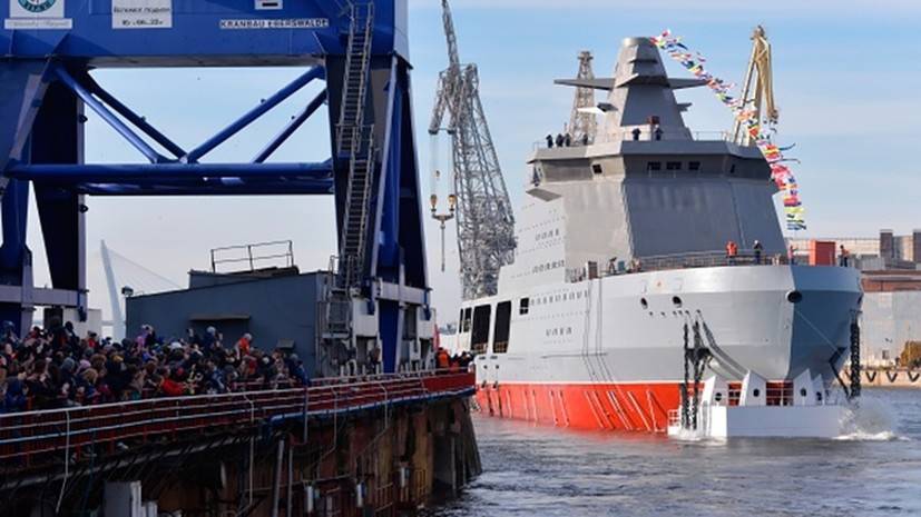 В Петербурге спустили на воду патрульный корабль «Иван Папанин»