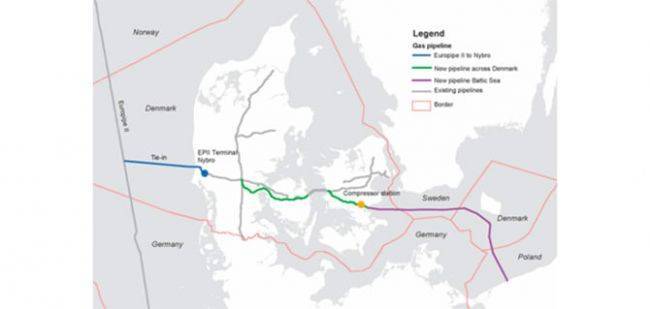 Дания одобрила «Балтийский газопровод» раньше «Северного потока-2»