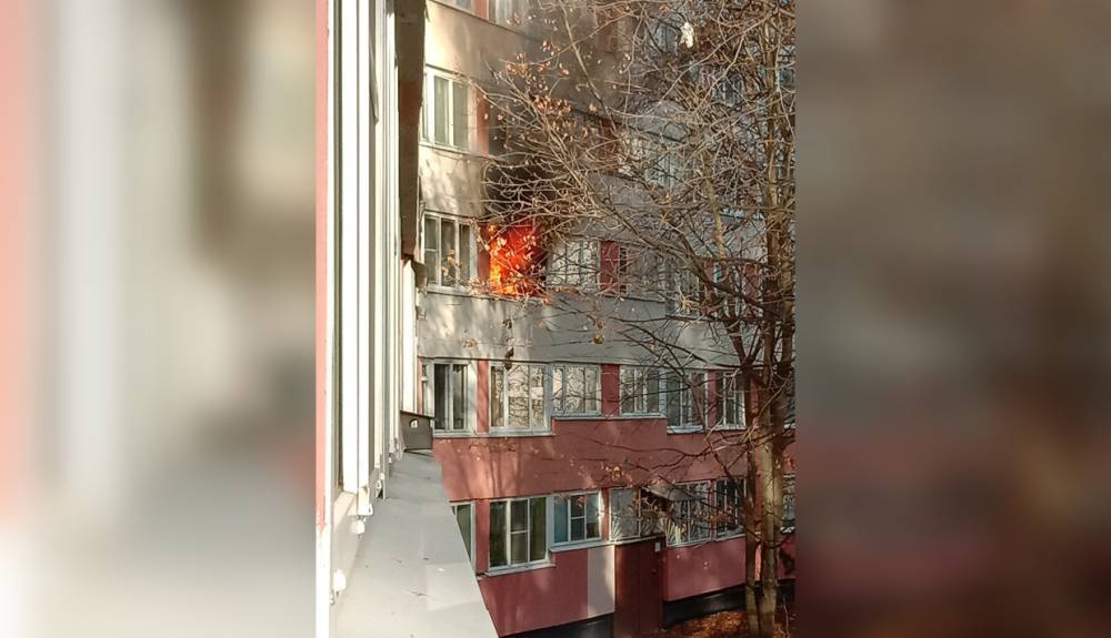 Женщина получила ожоги при пожаре в квартире на Морской пехоты