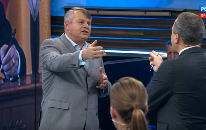 Попов выгнал&nbsp;украинского эксперта из студии «60 минут» на телеканале «Россия-1»