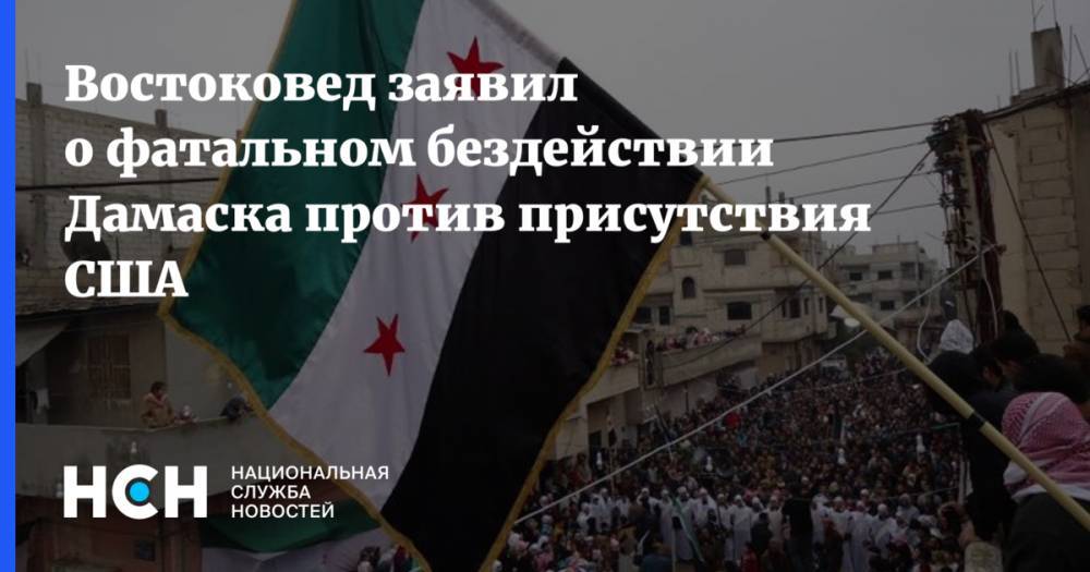 Востоковед заявил о фатальном бездействии Дамаска против присутствия США