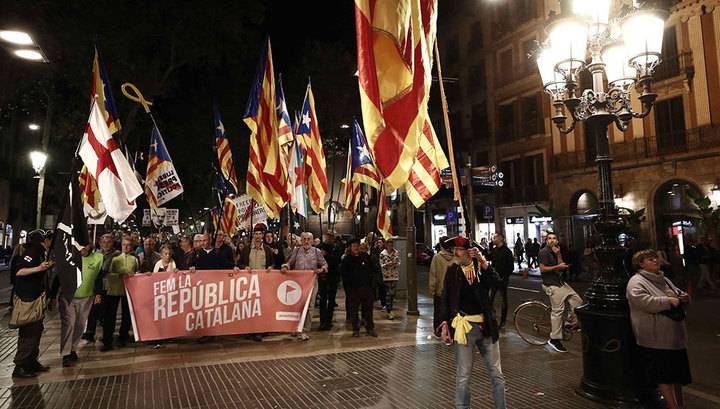 В Барселоне началась демонстрация за независимость Каталонии и против насилия полиции