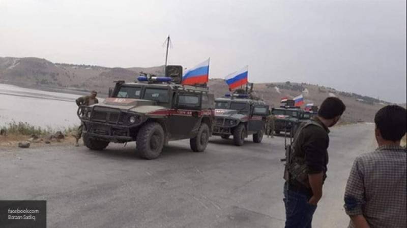 Военная полиция РФ провела патрулирование вдоль границы Сирии и Турции