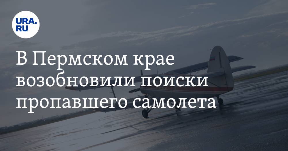 В Пермском крае возобновили поиски пропавшего самолета