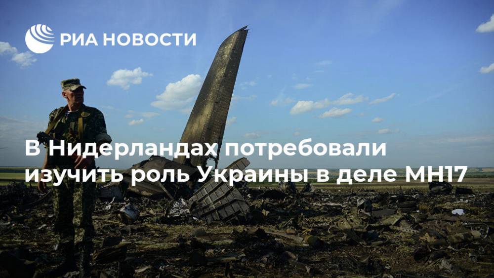 В Нидерландах потребовали изучить роль Украины в деле MH17