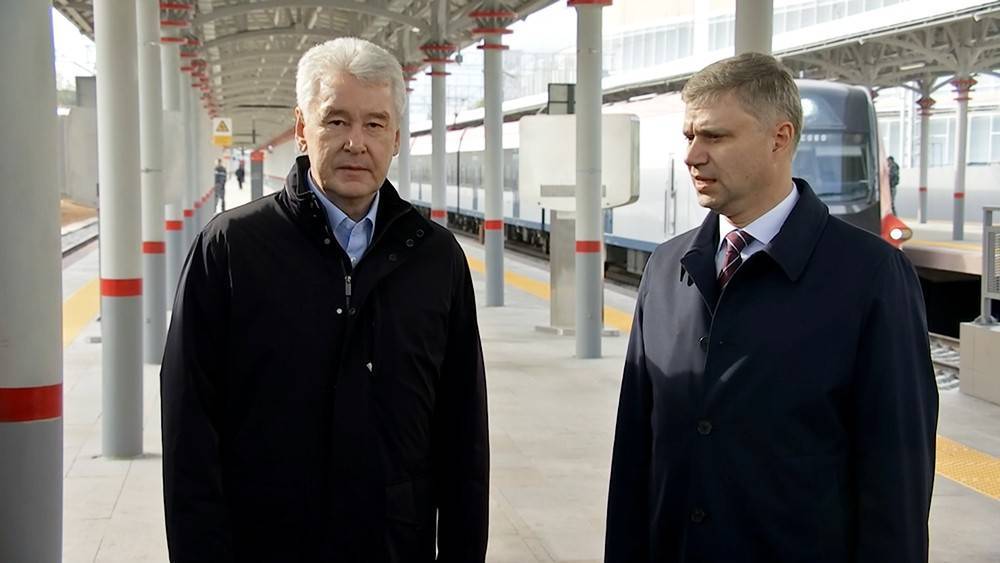 Собянин открыл новый пригородный павильон на Белорусском вокзале