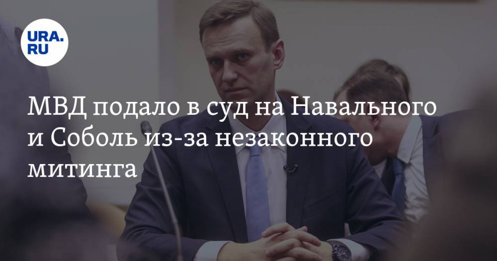 МВД подало в суд на Навального и Соболь из-за незаконного митинга