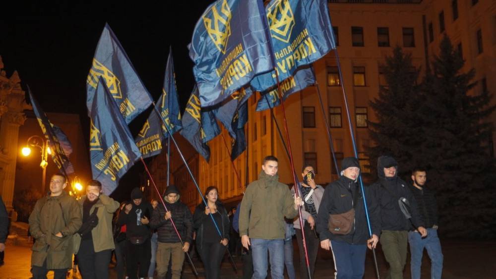 Тысячи украинцев вышли на митинг в Киеве из-за согласования «формулы Штайнмайера»