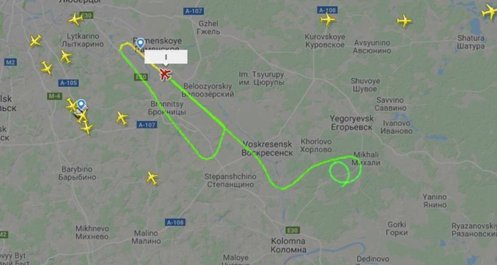 Самолет МС-21 совершил посадку в Жуковском после сообщений о неисправности