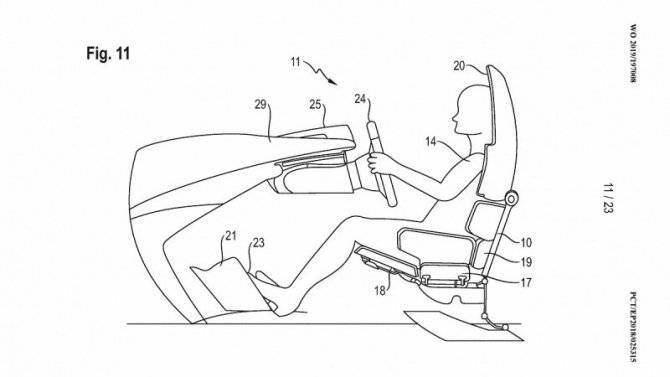 Фирма Porsche запатентовала сиденья для беспилотных автомобилей