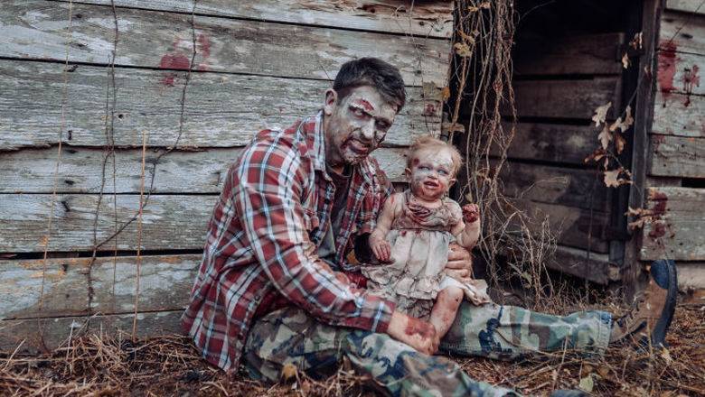 Хэллоуин в стиле зомби: в процессе съемок ни один ребенок не пострадал