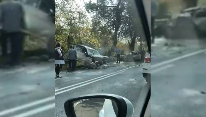 Пассажир снял на видео смертельное столкновение двух машин в Геленджике
