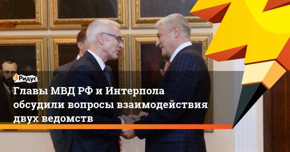 Главы МВД РФ и Интерпола обсудили вопросы взаимодействия двух ведомств