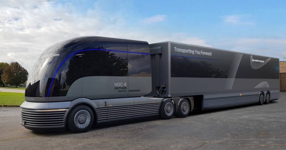Hyundai показала концепты водородного грузовика и&nbsp;трейлера