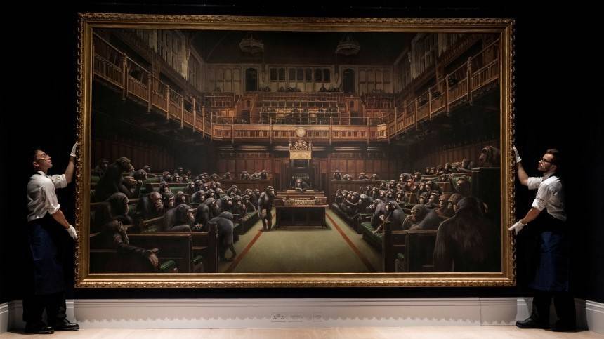 Картину-карикатуру на британский парламент Бэнкси продали за $12 млн