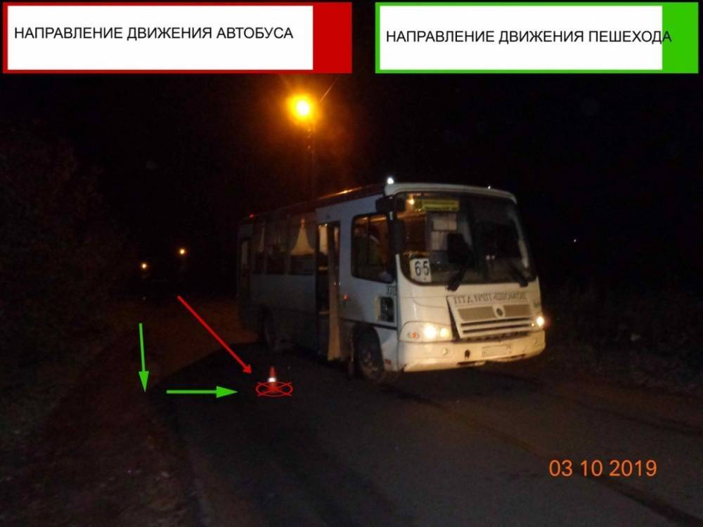 В Архангельске автобус сбил пешехода