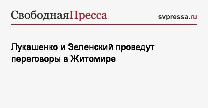 Лукашенко и Зеленский проведут переговоры в Житомире