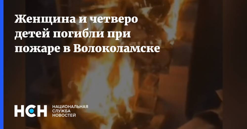 Женщина и четверо детей погибли при пожаре в Волоколамске