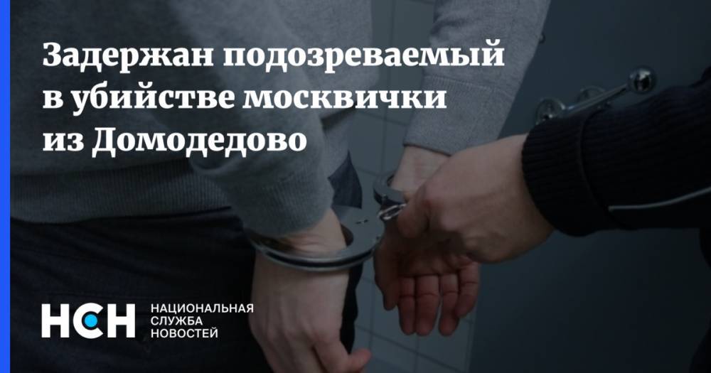 Задержан подозреваемый в убийстве москвички из Домодедово