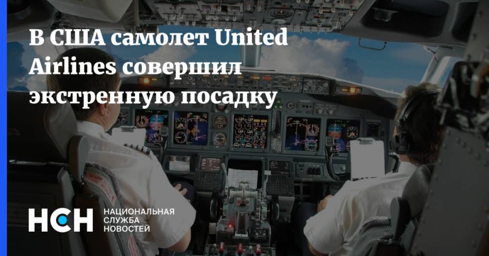 В США самолет United Airlines совершил экстренную посадку