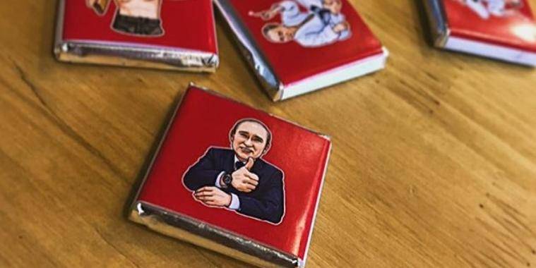 В честь дня рождения Путина кондитеры выпустили конфеты с его цитатами