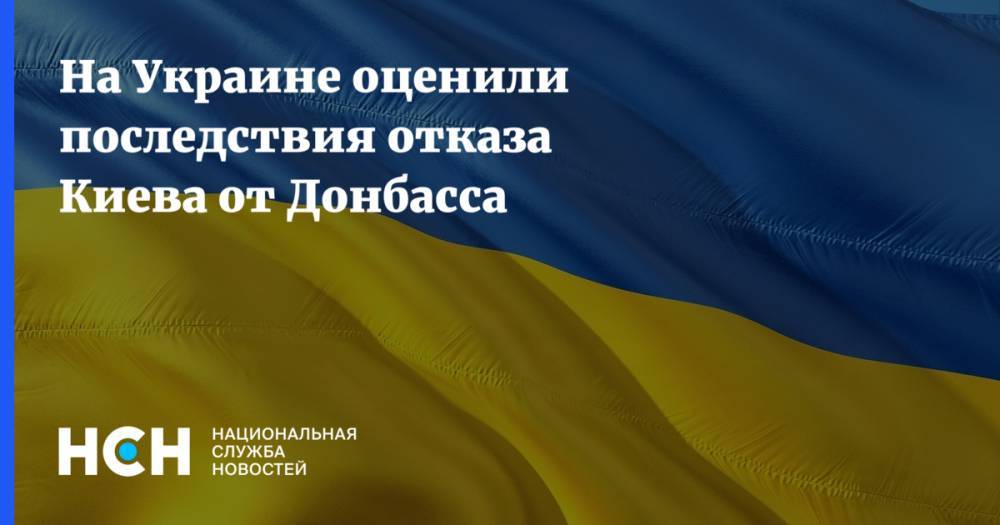 На Украине оценили последствия отказа Киева от Донбасса