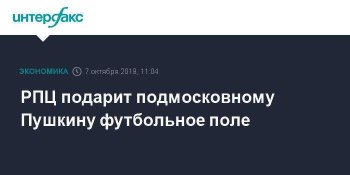 РПЦ подарит подмосковному Пушкину футбольное поле