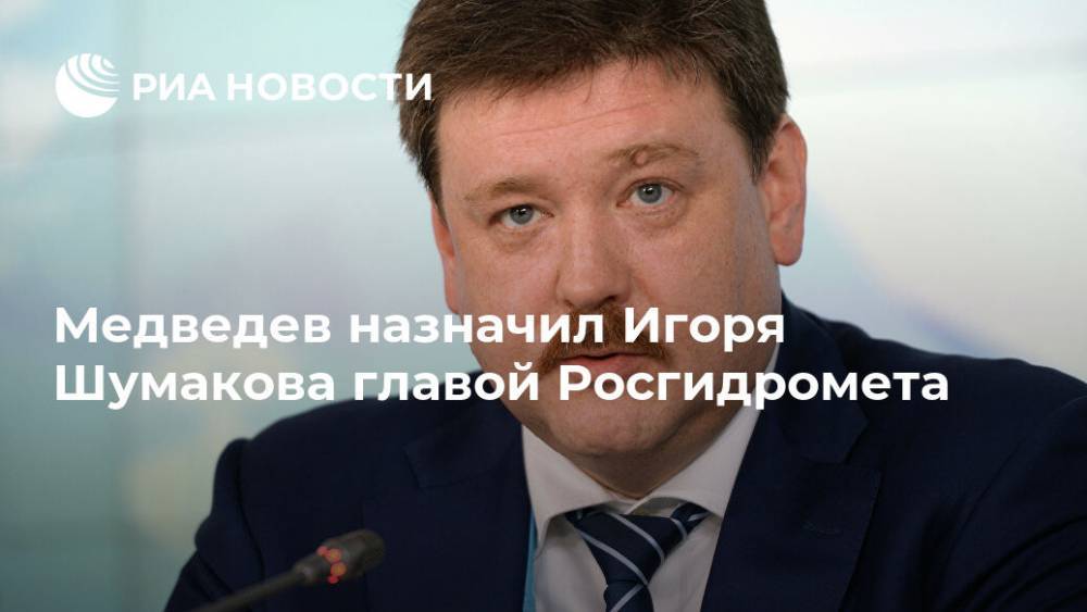 Медведев назначил Игоря Шумакова главой Росгидромета