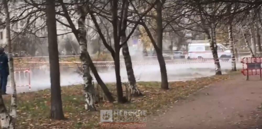 СК Петербурга заинтересовался прорывом трубы на улице Олега Дундича