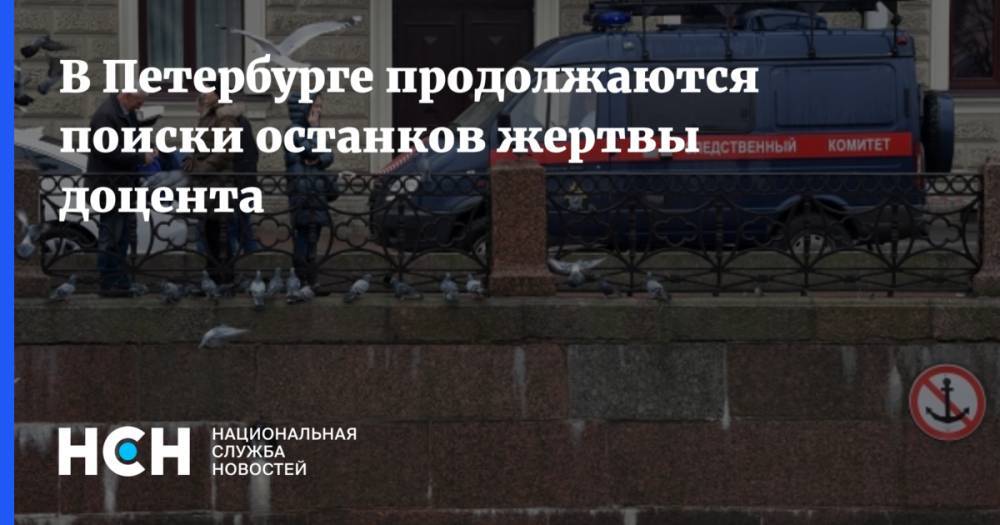 В Петербурге продолжаются поиски останков жертвы доцента