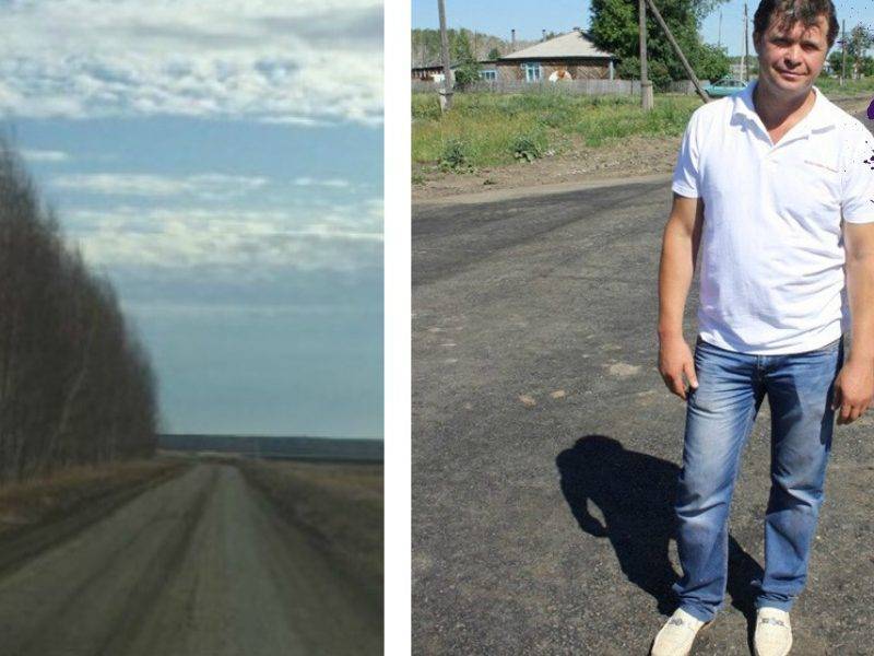 Омский фермер продолжает благоустраивать местные дороги