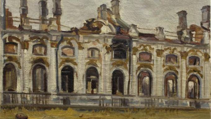 Музею "Царское Село" подарили картину "Развалины Екатерининского дворца"