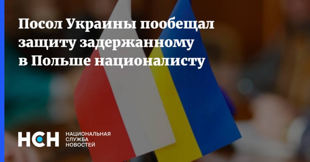 Посол Украины пообещал защиту задержанному в Польше националисту