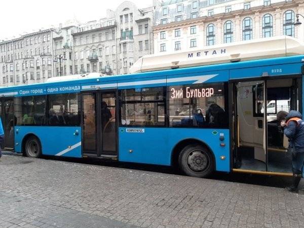 Сине-бело-голубые автобусы появились на улицах Петербурга