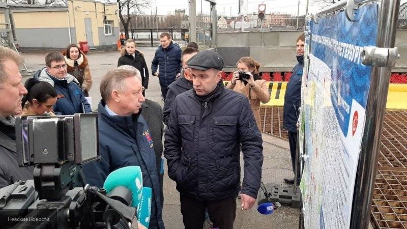 Беглов оценил работу снегоплавильного пункта в Невском районе Петербурга