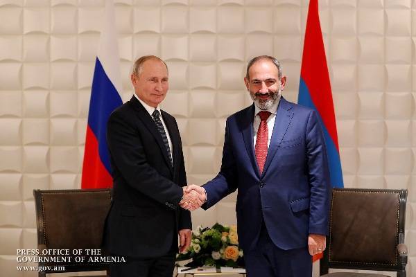 Пашинян: Отношения Армении и России развиваются по восходящей