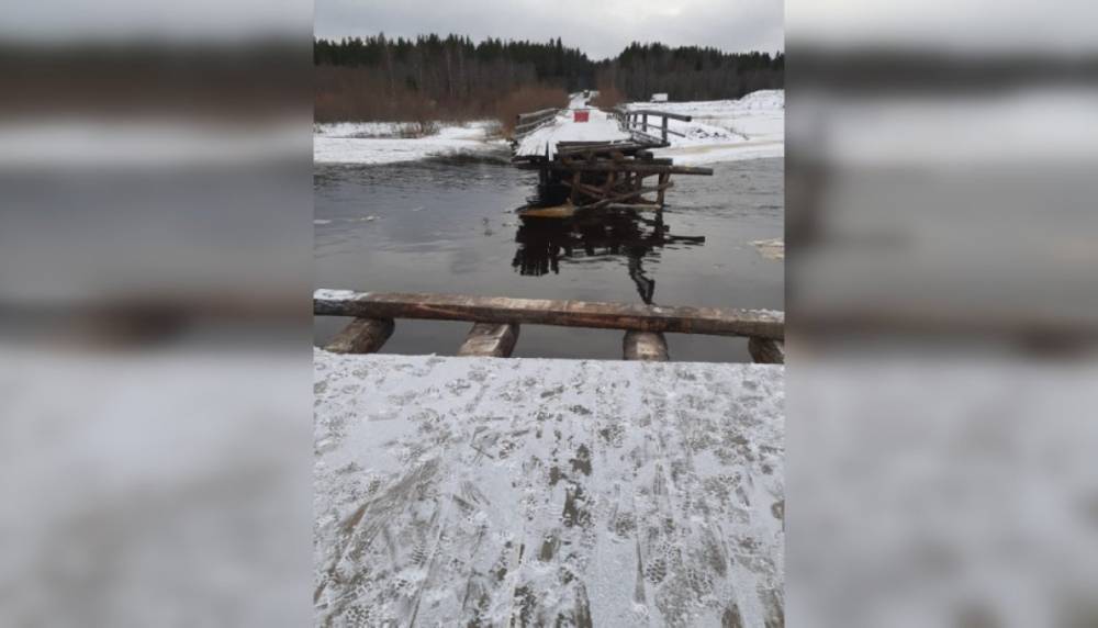 В Архангельской области ледоход снес два моста