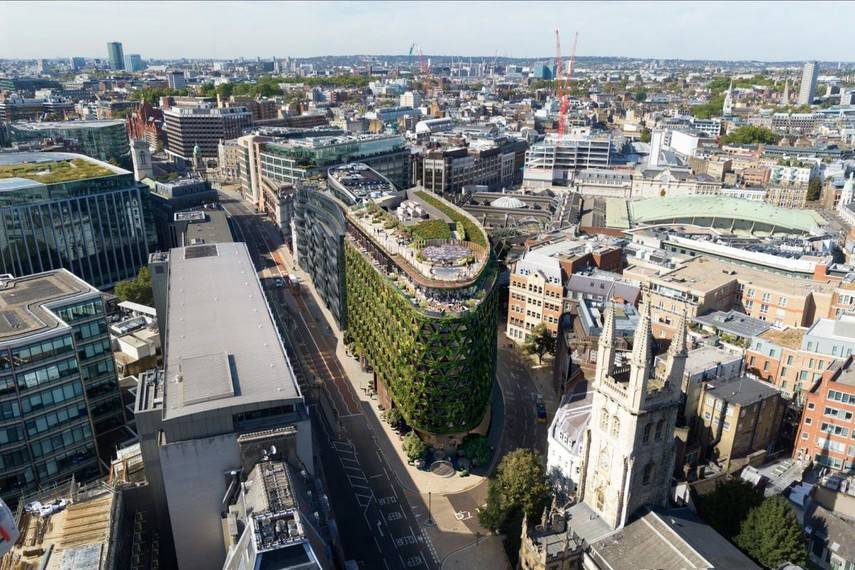 В Лондоне возведут 11-этажку с самой большой "зеленой стеной" в Европе (Фото)