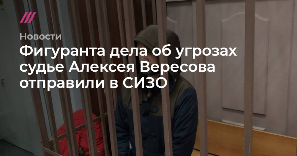 Фигуранта дела об угрозах судье Алексея Вересова отправили в СИЗО