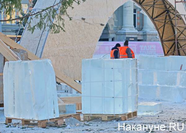 Строительство главного ледового городка Екатеринбурга начнется на этой неделе