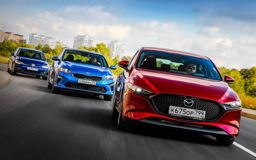 Новая Mazda 3, Golf и KIA Ceed: большой тест
