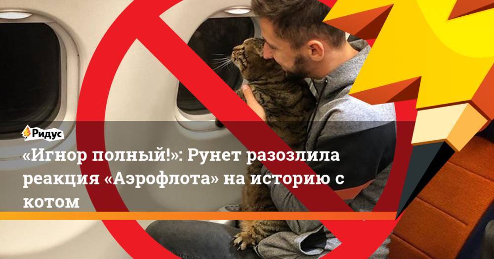 «Игнор полный!»: Рунет разозлила реакция «Аэрофлота» на&nbsp;историю с&nbsp;котом