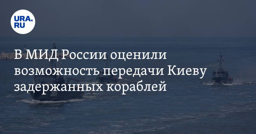 В МИД России оценили возможность передачи Киеву задержанных кораблей